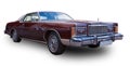 Classical American vintage car Mercury Marquis Brougham 2-door Hardtop 1978. White background