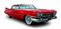 Classical American Vintage car. White background Royalty Free Stock Photo