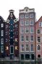 Classical Amsterdam houses buld tall but narrow in the Netherlands - Amsterdam city center