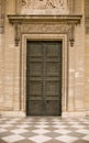 Classical antic door - closed Royalty Free Stock Photo