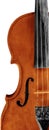 Close-up antique classical Violin on grey