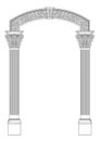 Classical arch with Greek corinthian columns