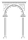 Classical arch with Greek Ionic columns