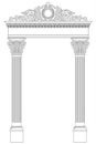 Classical arch with Greek Ionic columns