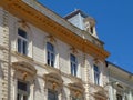 classical architectural exterior detail. beautiful neo renaissance style details in Hungary in Europe