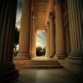 Classical architecture, A grand building with columns and intricate carvings 2