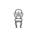 classical armchair icon. Element of furniture for mobile concept and web apps. Thin line icon for website design and development, Royalty Free Stock Photo