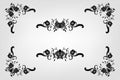 Classical Baroque Filigree Decoration Ornament Vintage Floral Border Style Antique Art Retro