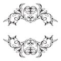 Classical baroque ornament vector