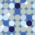 Classical blue polka dot pattern coordinating print. Royalty Free Stock Photo