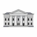 Classical building facade with columns and pediment Royalty Free Stock Photo