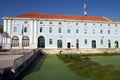 Classical buildings and remains of the docks in Sao Nicolau waterfront section, Lisbon, Portugal