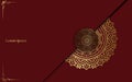 Classical burgundy henna mandala banner