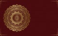 Classical burgundy henna mandala banner