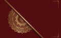 Classical burgundy henna mandala banner