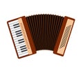 Classical Button accordion Keyboard musical instrument. Royalty Free Stock Photo