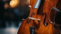 classical cello with a rich, mahogany finish and a deep Royalty Free Stock Photo
