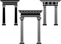 Classical column stencil set Royalty Free Stock Photo