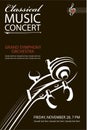 Classical concert poster Royalty Free Stock Photo