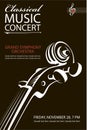 Classical concert poster Royalty Free Stock Photo