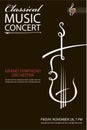 Classical concert poster Royalty Free Stock Photo