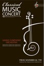 Classical concert poster Royalty Free Stock Photo