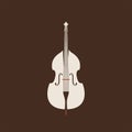Contrabass icon. Isolated Vector String ill set. Royalty Free Stock Photo
