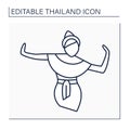 Classical dance line icon