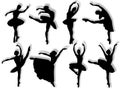 Classical dancers silhouette