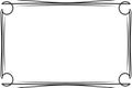 Classical decorative simple black frame for your text, menu or d