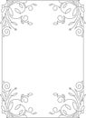 Classical decorative simple calligraphic frame in mono line style