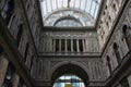 Classical facade masonry structure of shopping mall in Napoli