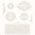 Classical  floral elements. Decorative vector monograms and borders, seamless pattern Royalty Free Stock Photo