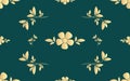 Classical floral ornament seamless vector pattern for printing fabric, textile products, clothes, bed linen vintage style