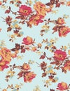 Classical Floral Seamless Surface Pattern Textile Design Royalty Free Stock Photo