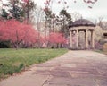 Classical Garden at Spring with Gazebo Royalty Free Stock Photo