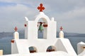 Classical greek church on greek island Santorini Royalty Free Stock Photo