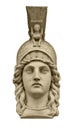 Classical Greek goddess Athena head sculpture