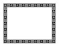 Classical Greek meander, rectangle frame, made of seamless meander pattern