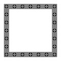 Classical Greek meander, square frame, made of seamless meander pattern Royalty Free Stock Photo