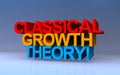 classical growth theory on blue Royalty Free Stock Photo