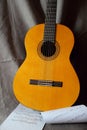 Classical guitar close up Royalty Free Stock Photo