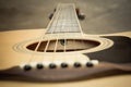 Classical guitar closeup ?On white background Royalty Free Stock Photo