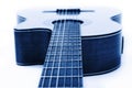 Classical guitar closeup ?On white background Royalty Free Stock Photo