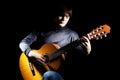 Classical guitar player Royalty Free Stock Photo