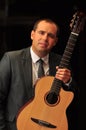 Classical guitar player Dmytro Manko performig musical set Royalty Free Stock Photo