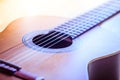 Classical guitar and strings, professional instrument