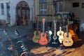 Classical Guitars in a Shop in Cluj Napoca, Romania Royalty Free Stock Photo