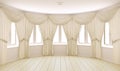 Classical interior with curtains Royalty Free Stock Photo