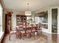 Classical interior of dining room in luxurious house Royalty Free Stock Photo